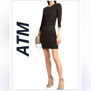 ATM Pima Cotton Black T-shirt Dress EUC